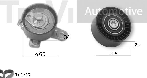 Trevi Automotive KD1419 - Комплект ременя ГРМ autocars.com.ua