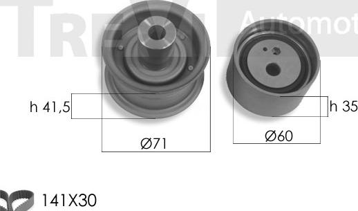 Trevi Automotive KD1420 - Комплект ремня ГРМ autodnr.net