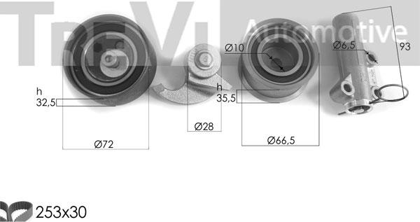 Trevi Automotive KD1462 - Комплект ременя ГРМ autocars.com.ua