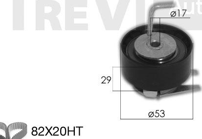 Trevi Automotive KD1468 - Комплект ременя ГРМ autocars.com.ua