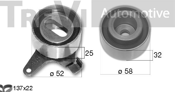 Trevi Automotive KD1483 - Комплект ременя ГРМ autocars.com.ua