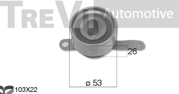 Trevi Automotive KD1488 - Комплект ременя ГРМ autocars.com.ua