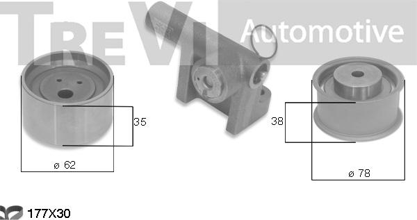 Trevi Automotive KD1512 - Комплект ременя ГРМ autocars.com.ua