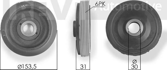 Trevi Automotive PC1054 - Ремінний шків, колінчастий вал autocars.com.ua