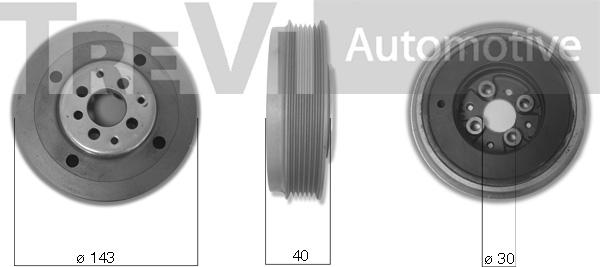 Trevi Automotive PC1089 - Ремінний шків, колінчастий вал autocars.com.ua