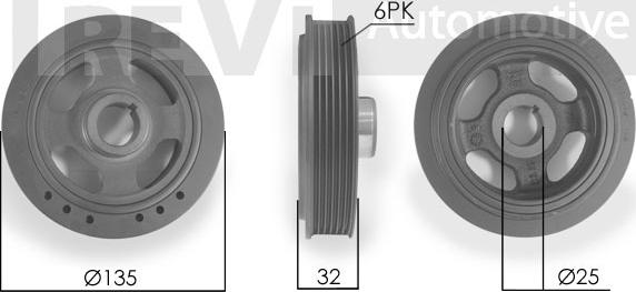 Trevi Automotive PC1097 - Шкив коленчатого вала autodnr.net