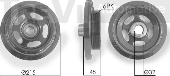 Trevi Automotive PC1108 - Шкив коленчатого вала autodnr.net