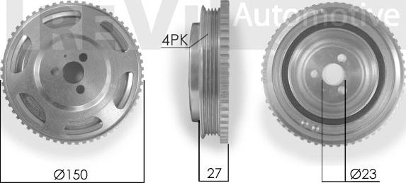 Trevi Automotive PC1154 - Ремінний шків, колінчастий вал autocars.com.ua