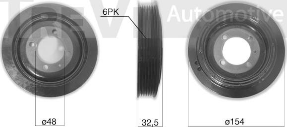 Trevi Automotive PC1259 - Шкив коленчатого вала autodnr.net