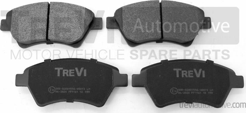 Trevi Automotive PF1161 - Тормозные колодки, дисковые, комплект autodnr.net
