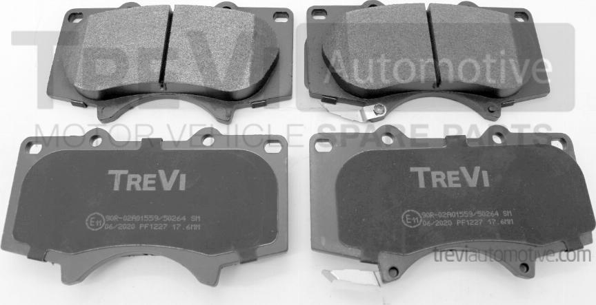 Trevi Automotive PF1227 - Тормозные колодки, дисковые, комплект autodnr.net
