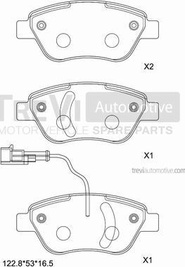 Trevi Automotive PF1321 - Гальмівні колодки, дискові гальма autocars.com.ua