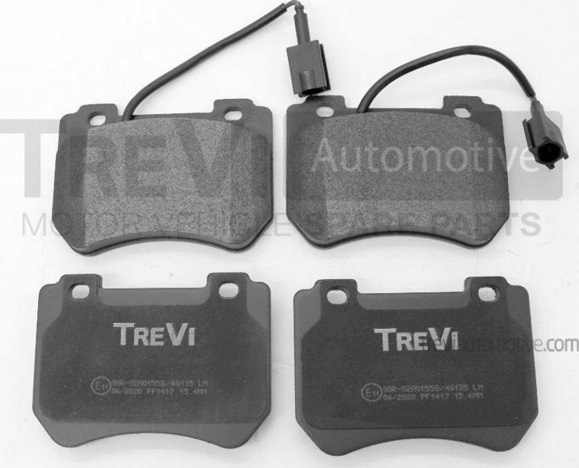 Trevi Automotive PF1417 - Гальмівні колодки, дискові гальма autocars.com.ua