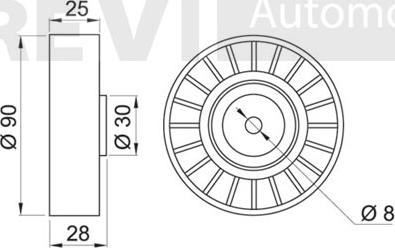 Trevi Automotive TA1015 - Паразитний / провідний ролик, поліклиновий ремінь autocars.com.ua