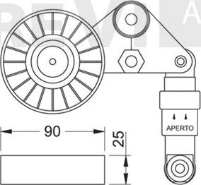 Trevi Automotive TA1111 - Натягувач ременя, клинові зуб. autocars.com.ua