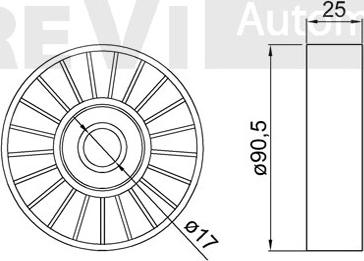 Trevi Automotive TA1134 - Направляющий ролик, поликлиновый ремень autodnr.net