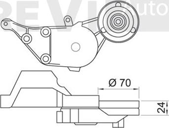 Trevi Automotive TA1243 - Натяжитель, поликлиновый ремень autodnr.net