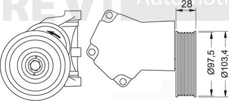 Trevi Automotive TA1274 - Натягувач ременя, клинові зуб. autocars.com.ua