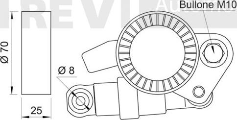 Trevi Automotive TA1280 - Натяжитель, поликлиновый ремень autodnr.net