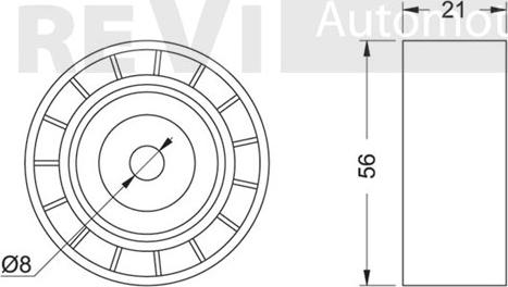 Trevi Automotive TA1288 - Паразитний / провідний ролик, поліклиновий ремінь autocars.com.ua