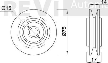 Trevi Automotive TA1295 - Паразитний / провідний ролик, поліклиновий ремінь autocars.com.ua