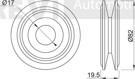 Trevi Automotive TA1305 - Паразитний / провідний ролик, поліклиновий ремінь autocars.com.ua