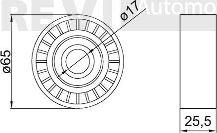 Trevi Automotive TA1428 - Паразитний / провідний ролик, поліклиновий ремінь autocars.com.ua