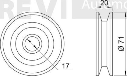 Trevi Automotive TA1429 - Паразитний / провідний ролик, поліклиновий ремінь autocars.com.ua