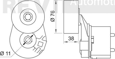 Trevi Automotive TA1568 - Натягувач ременя, клинові зуб. autocars.com.ua