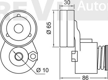 Trevi Automotive TA1572 - Натяжитель, поликлиновый ремень autodnr.net