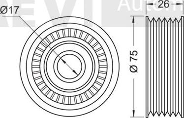 Trevi Automotive TA1584 - Паразитний / провідний ролик, поліклиновий ремінь autocars.com.ua
