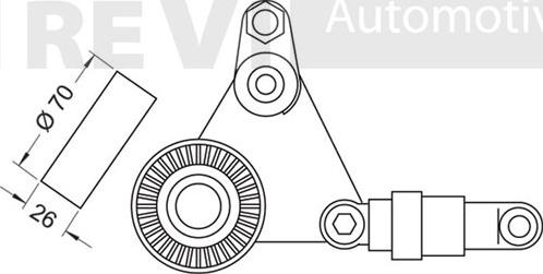 Trevi Automotive TA1585 - Натягувач ременя, клинові зуб. autocars.com.ua