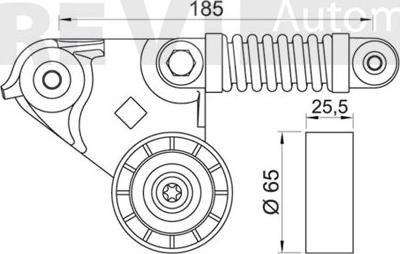 Trevi Automotive TA1596 - Натягувач ременя, клинові зуб. autocars.com.ua