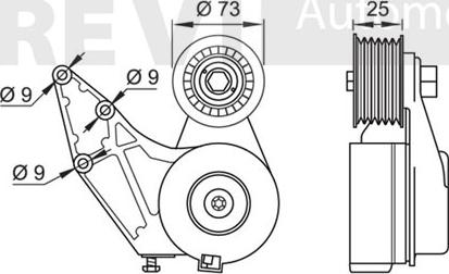 Trevi Automotive TA1609 - Направляющий ролик, поликлиновый ремень autodnr.net