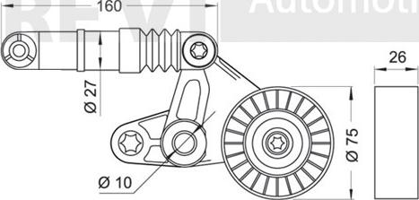 Trevi Automotive TA1685 - Натяжитель, поликлиновый ремень autodnr.net