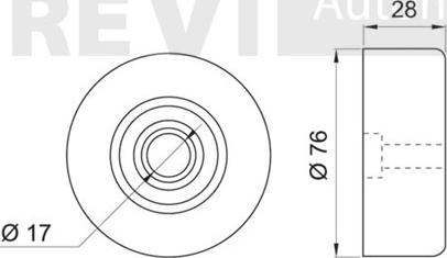 Trevi Automotive TA1711 - Паразитний / провідний ролик, поліклиновий ремінь autocars.com.ua