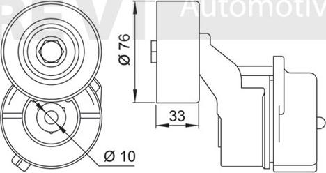 Trevi Automotive TA1714 - Натягувач ременя, клинові зуб. autocars.com.ua