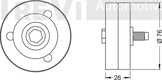 Trevi Automotive TA1908 - Направляющий ролик, поликлиновый ремень autodnr.net