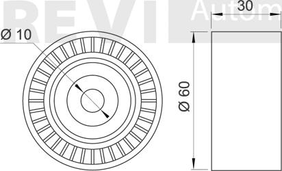 Trevi Automotive TA2055 - Направляющий ролик, поликлиновый ремень autodnr.net