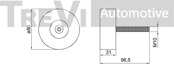 Trevi Automotive TA2124 - Направляющий ролик, поликлиновый ремень autodnr.net