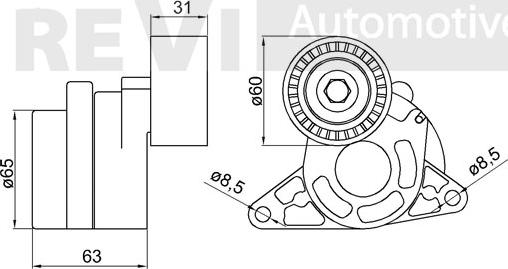 Trevi Automotive TA2137 - Натягувач ременя, клинові зуб. autocars.com.ua