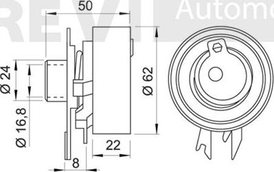 Trevi Automotive TD1024 - Натяжной ролик, ремень ГРМ autodnr.net