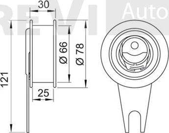 Trevi Automotive TD1027 - Натяжной ролик, ремень ГРМ autodnr.net