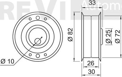 Trevi Automotive TD1030 - Натяжна ролик, ремінь ГРМ autocars.com.ua