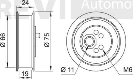 Trevi Automotive TD1037 - Натяжной ролик, ремень ГРМ autodnr.net