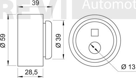 Trevi Automotive TD1103 - Натяжна ролик, ремінь ГРМ autocars.com.ua