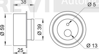 Trevi Automotive TD1137 - Натяжной ролик, ремень ГРМ autodnr.net