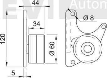 Trevi Automotive TD1138 - Паразитний / Провідний ролик, зубчастий ремінь autocars.com.ua