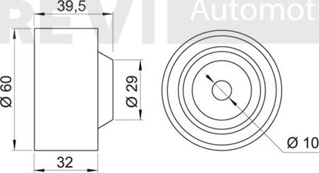 Trevi Automotive TD1174 - Направляющий ролик, зубчатый ремень autodnr.net