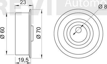 Trevi Automotive TD1175 - Натяжна ролик, ремінь ГРМ autocars.com.ua